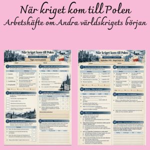 När kriget kom till Polen – 1 september 1939 | Arbetshäfte om andra världskrigets början åk 7–9