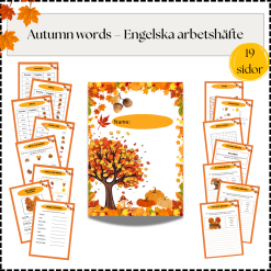 Autumn words - höstord - Engelska arbetshäfte
