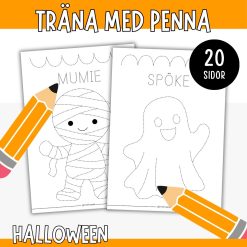 Träna med penna - Halloween (20 arbetsblad)