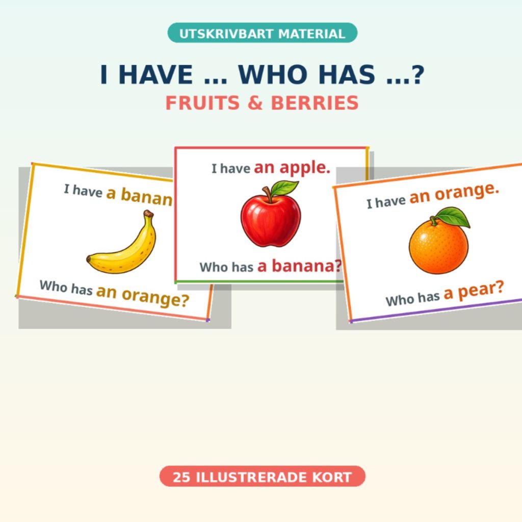 I have… Who has..? – Fruits