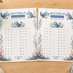 Matteblad Multiplikation - val tema