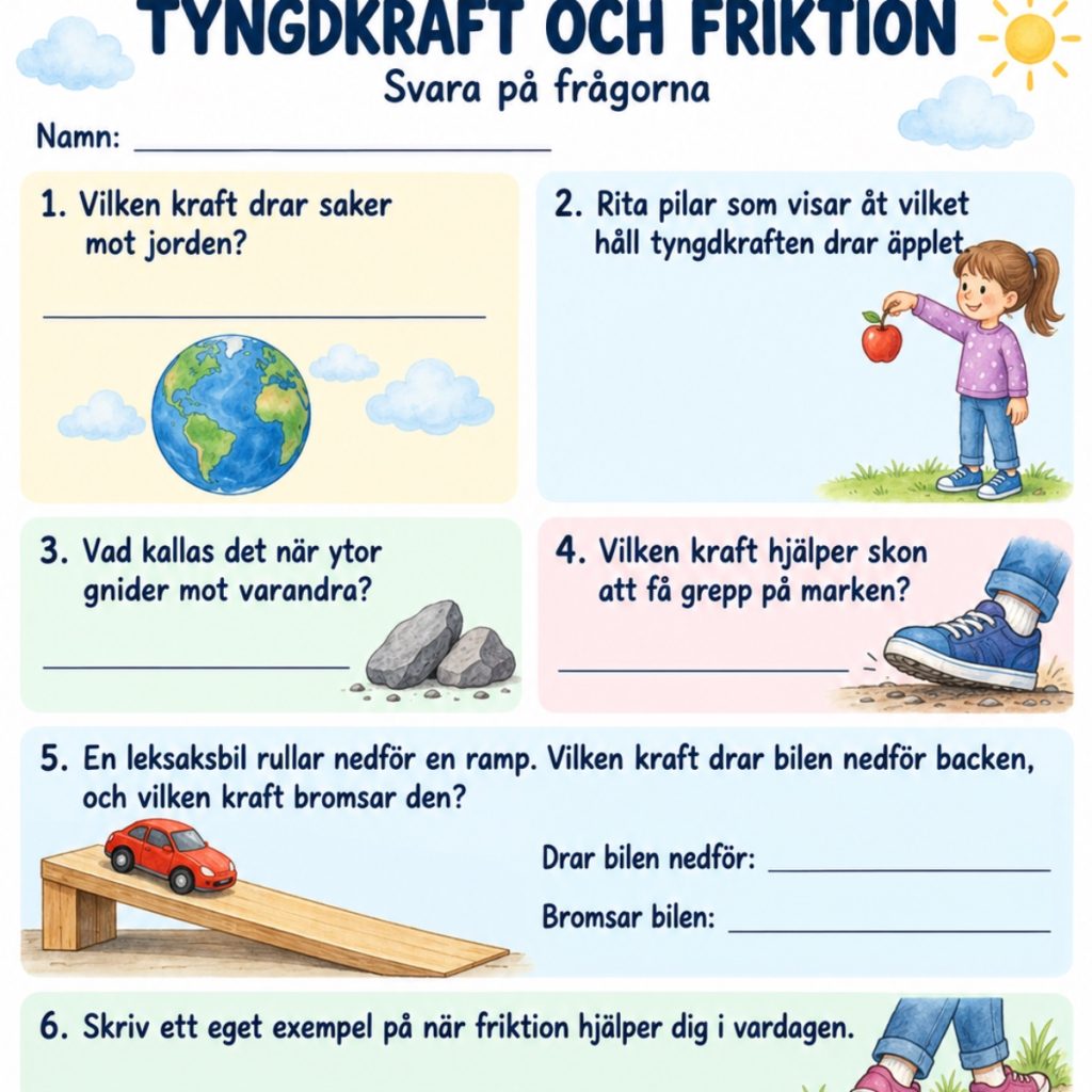 Tyngdkraft och friktion!