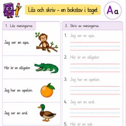 Läs och skriv, en bokstav i taget. A-E