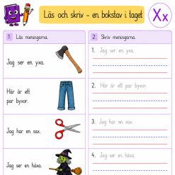 Läs och skriv, en bokstav i taget X-Ö