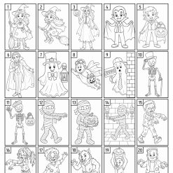 Halloween - Målarbilder (50 stycken)