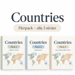 24 Countries – Reading Comprehension • 3 nivåer • 72 texter • ljudfiler ingår • Uppdaterad ht 26