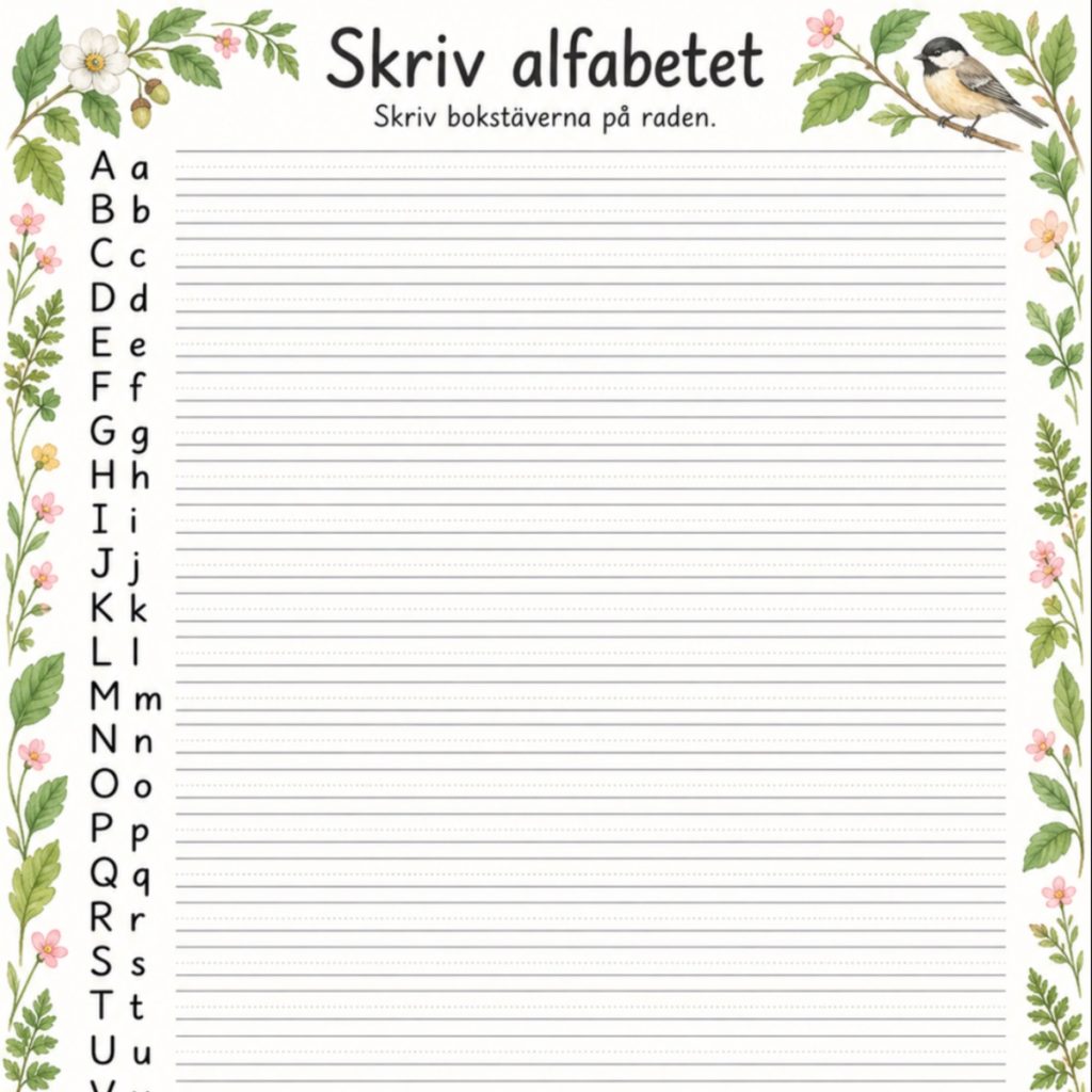 Skriv alfabetet!