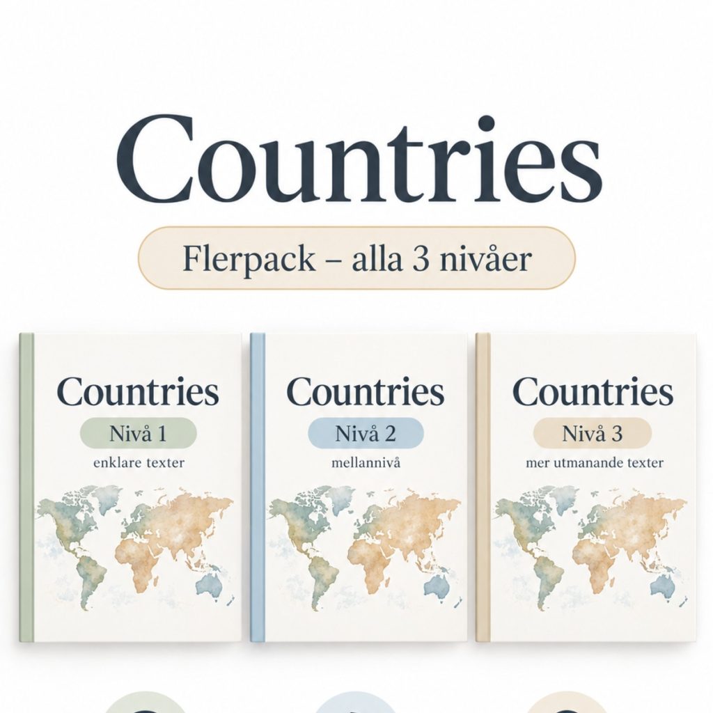 24 Jobs – Paket med alla 3 nivåer • 72 texter • ljudfiler ingår • Uppdaterad ht 26