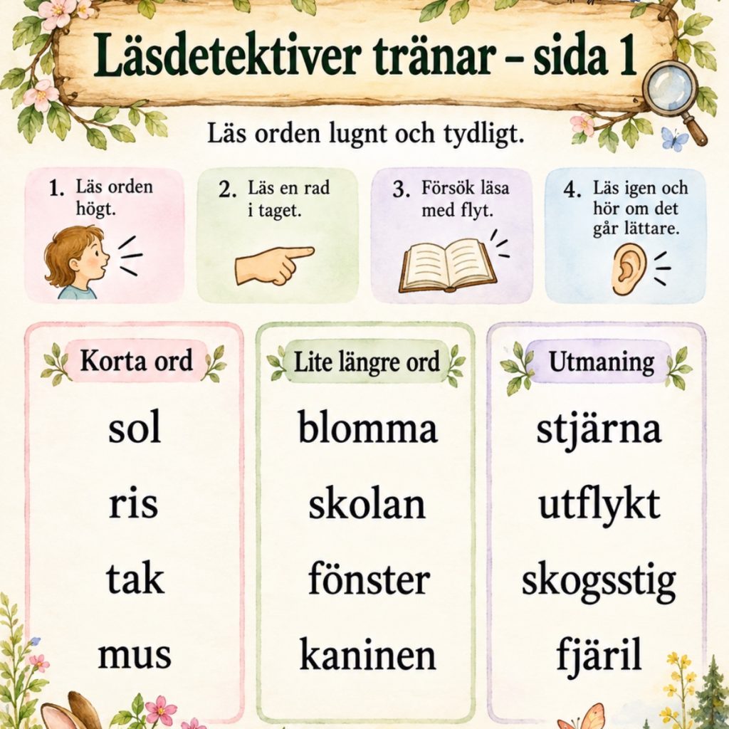 Läsdetektiver tränar!