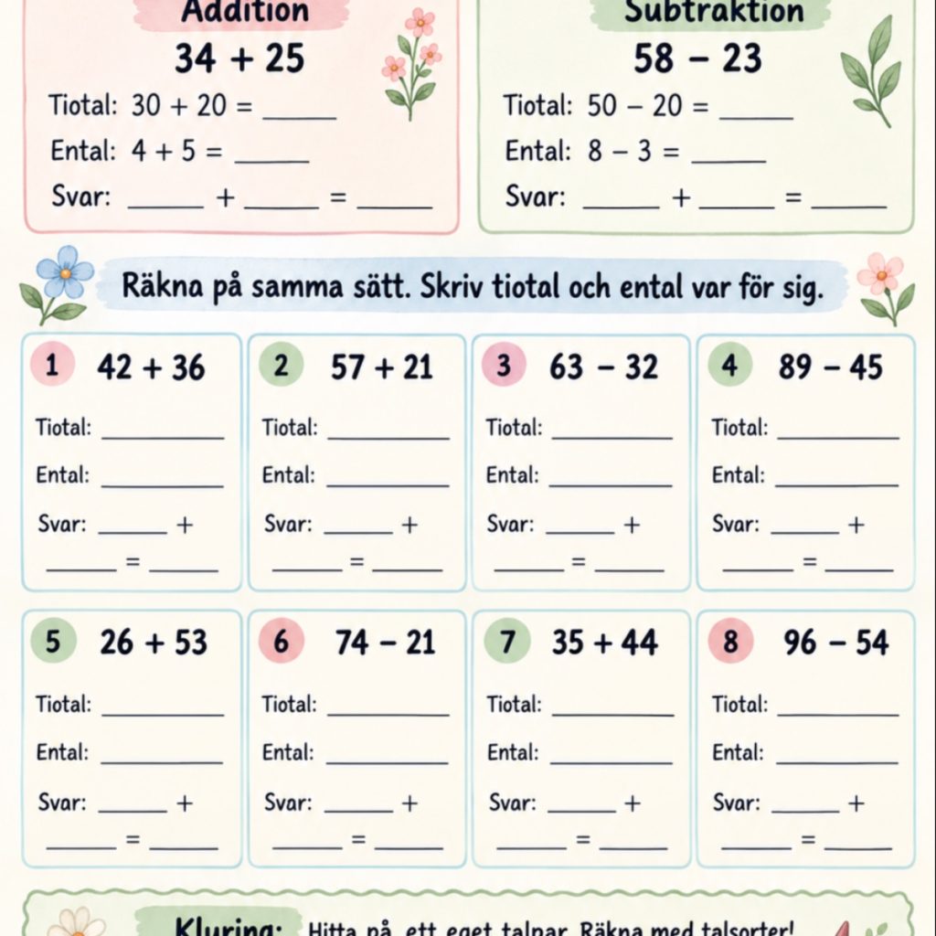 Talsorter för sig!