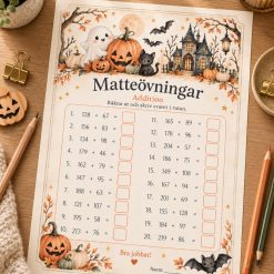 Matteblad Addition - halloween tema