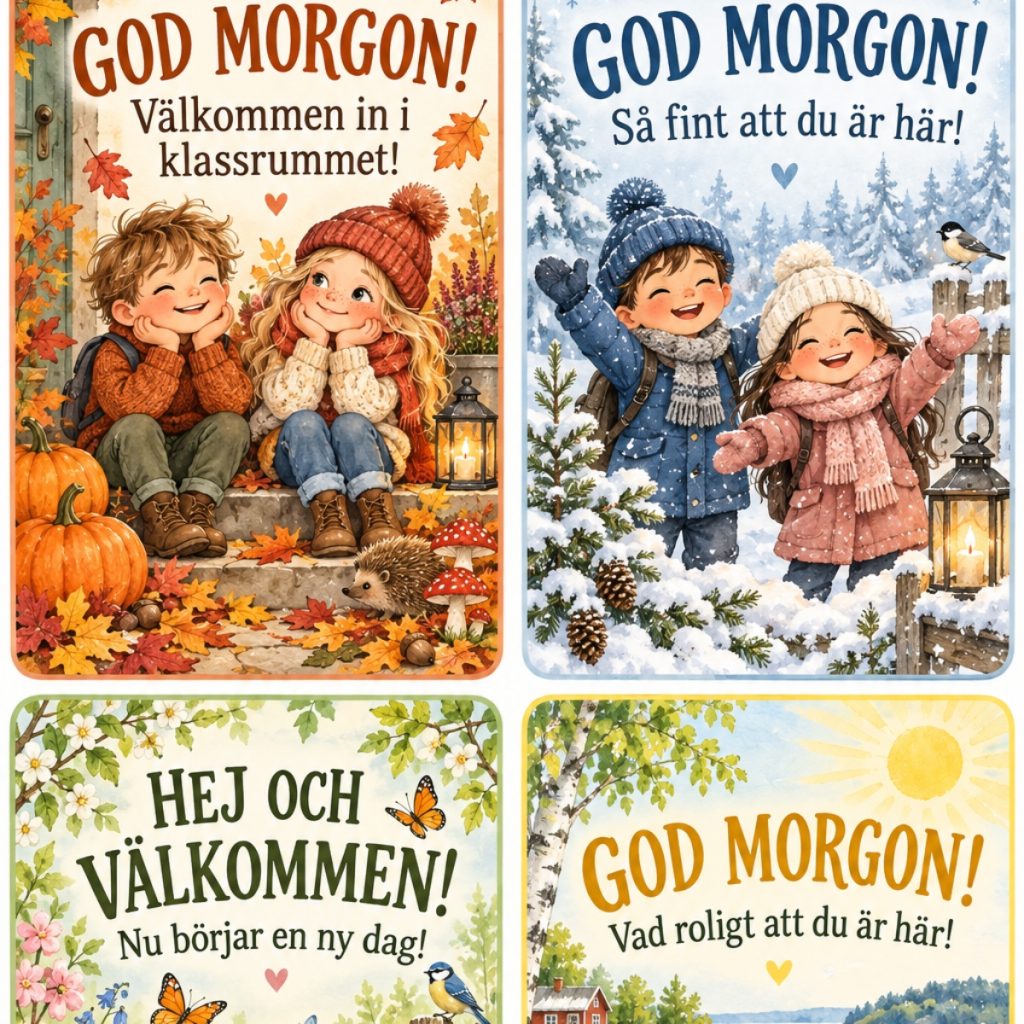 Klassrumshälsningar utifrån årstiderna!