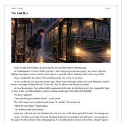 Ghost Stories – The Last Bus | Läsförståelse engelska åk 4–6, Nivå 1 & 2