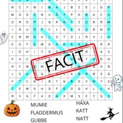 Halloween - Ordgömma och Korsord 🎃