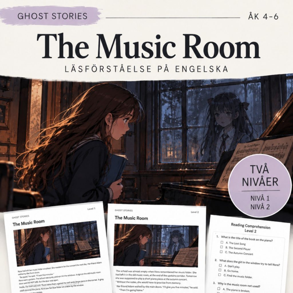 Ghost Stories – The Music Room, Läsförståelse engelska åk 4–6, Nivå 1 & 2