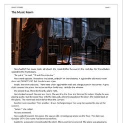 Ghost Stories – The Music Room, Läsförståelse engelska åk 4–6, Nivå 1 & 2