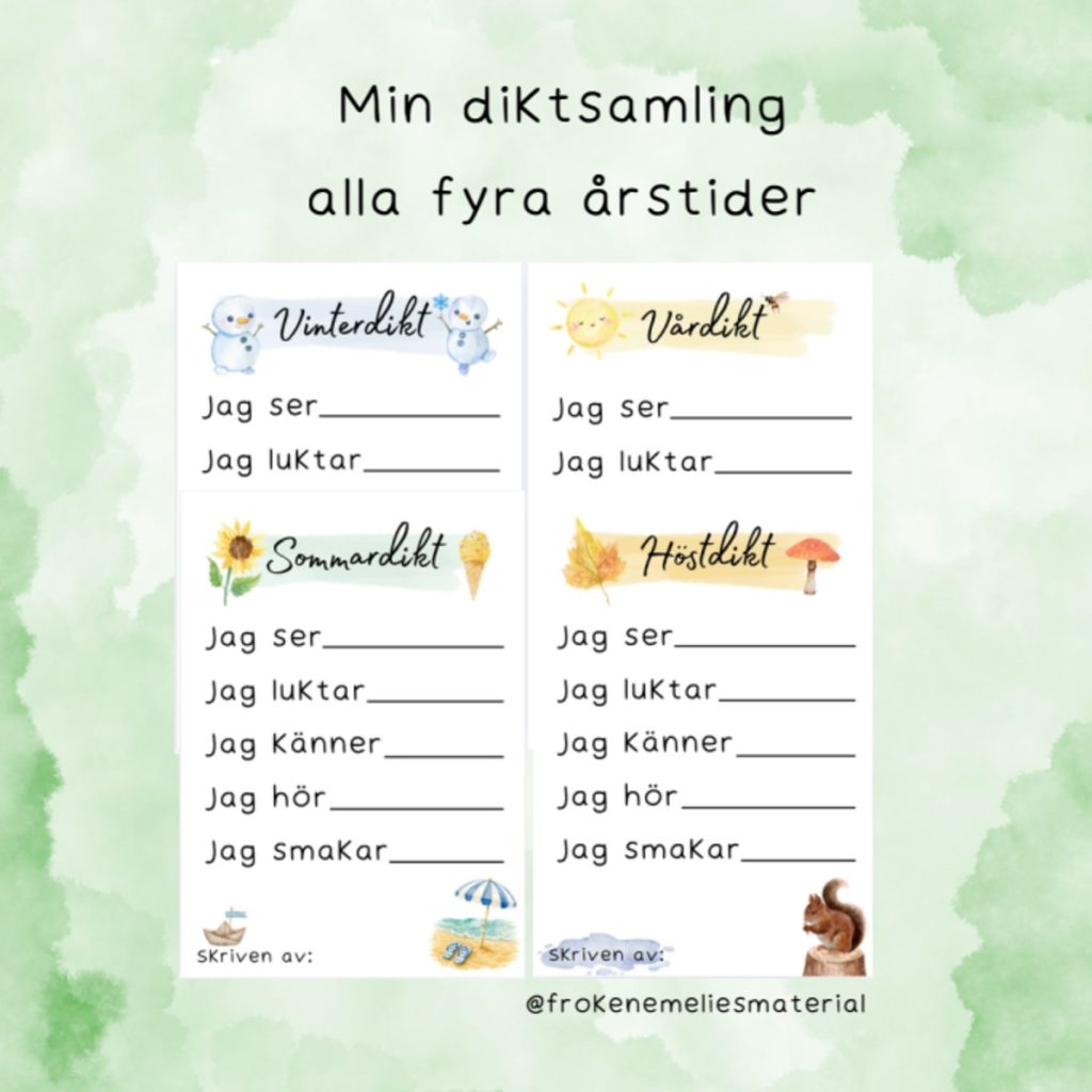 Min diktsamling alla fyra årstider