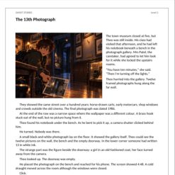 Ghost Stories – The 13th Photograph, Läsförståelse engelska åk 4–6, Nivå 1 & 2