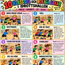 Massor med idrotts tips! Lekar & hinderbanor