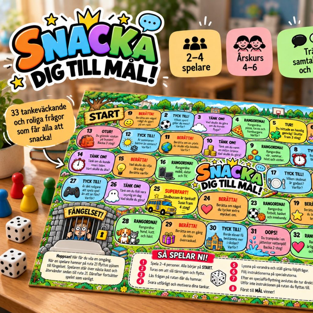 Snacka dig till mål! – Ett roligt samtalsspel för åk 4–6!