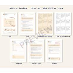 Case Files 01: The Broken Lock – Mysteriespel för muntlig engelska (nivå 1–2)