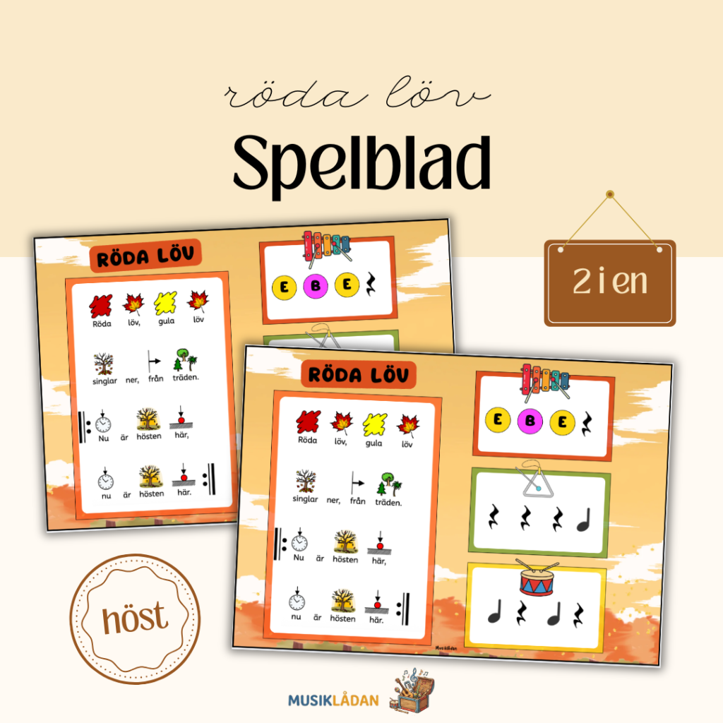 Spelblad till Röda löv av Hej kompis! 🍂