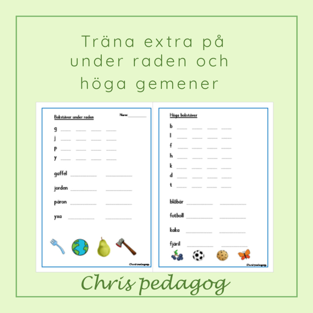 Träna extra på gemener