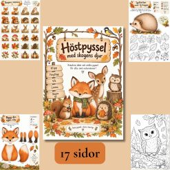 Höstpyssel med skogens djur - 17 sidor med kreativa aktiviteter för barn