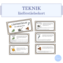 De mäktiga fem - läsförståelsekort